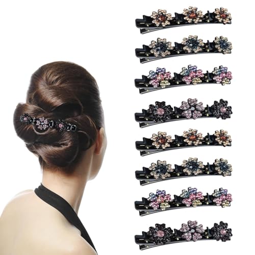 Yunxiao88 8 x funkelnde Kristallstein-Haarspangen – dekorative Haarspangen, geeignet für dickes und dünnes Haar, Haarschmuck für Mädchen/Frauen, zum Stylen von Trennwänden von Yunxiao88