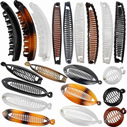 Yunxiao88 Bananen-Haarspangen, klassischer Haarkamm, Bananen-Clips, Pferdeschwanz, Haarhalter für Frauen und Mädchen, 7 Stile, 20 Stück Yunxiao88 Bananen-Haarspangen, klassischer Haarkamm, Bananen-Clips, Pferdeschwanz, Haarhalter für Frauen und Mädchen, 7 Stile, 20 Stück von Yunxiao88
