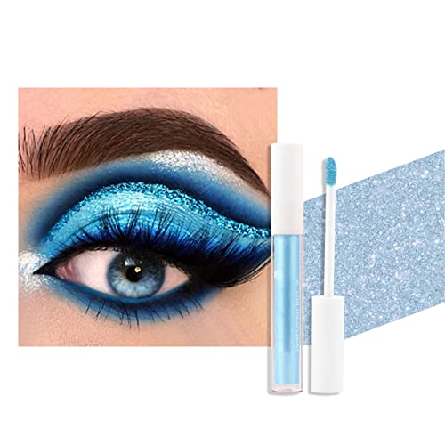 10 Farben Flüssiger Lidschatten Glitzer Metallic Lidschatten zum Aufhellen der Augen Liquid Eyeliner mit Funkeln Glitzer Finish Glattes Schimmer Augen Make-up Geschenk für Frauen von Yunyahe