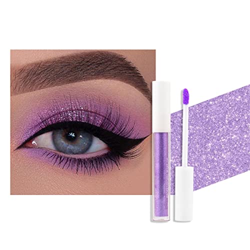 10 Farben Flüssiger Lidschatten Glitzer Metallic Lidschatten zum Aufhellen der Augen Liquid Eyeliner mit Funkeln Glitzer Finish Glattes Schimmer Augen Make-up Geschenk für Frauen von Yunyahe