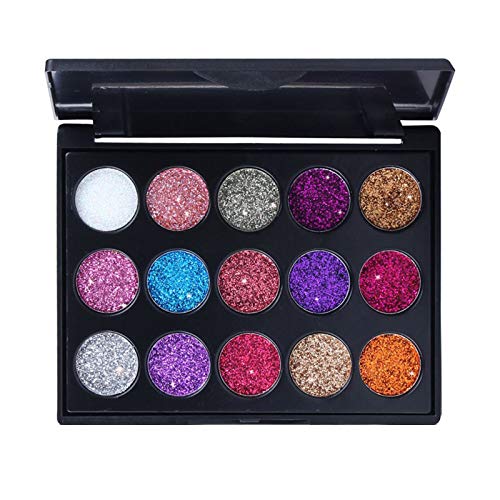 15 Farben Lidschatten, Lidschatten-Paletten, Shimmer Ultra Pigmented Makeup Lidschatten Pulver Langlebig Wasserdicht, Glänzende Glitter Matte Liedschatenpalete Lidschatten-Set Schminke von Yunyahe