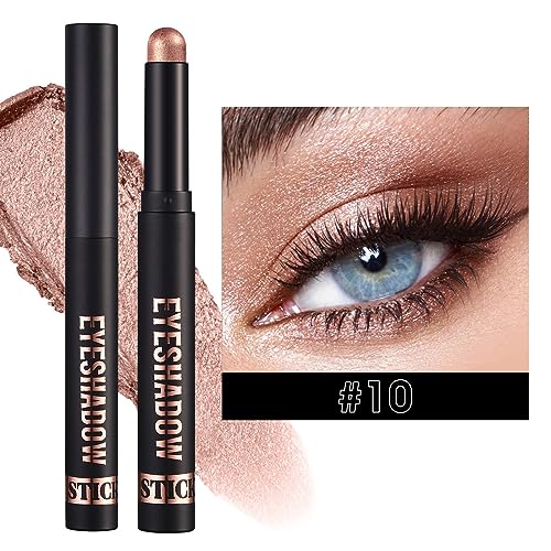 8 Farben Lidschatten Stick, Weiche Cremige Matte Schimmer Lidschatten Bleistift Crayon Hervorhebung Pigmentierter Glänzender Lidschatten Bleistift Wasserdichter Classy Lidschatten Stift von Yunyahe