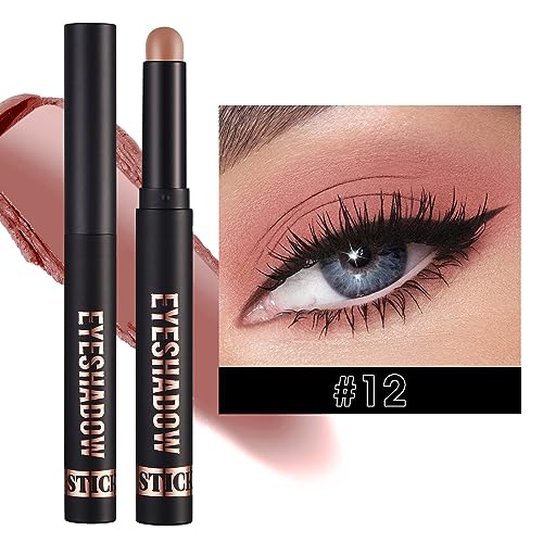 8 Farben Lidschatten Stick, Weiche Cremige Matte Schimmer Lidschatten Bleistift Crayon Hervorhebung Pigmentierter Glänzender Lidschatten Bleistift Wasserdichter Classy Lidschatten Stift von Yunyahe