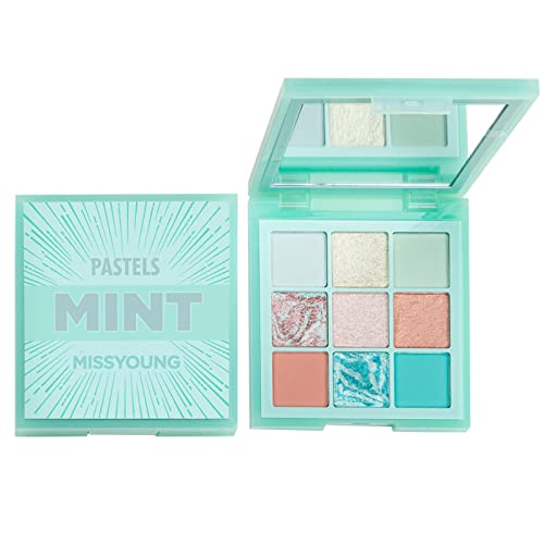 9 Farben Lidschatten, Lidschatten-Paletten, Glänzende Glitter Matte Liedschatenpalete Make-up Langlebiges Lidschatten-Set wasserdichte Lila Schminke Paletten Lidschatten von Yunyahe