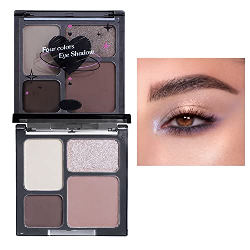 Yunyahe 9 Farben Lidschatten, Smokey Eyes Liedschatenpalete, Eye Shadow Label Glitter Mini Eye Shadow Quad Plate Pearly Sweet Cool Dark Make-up Lidschatten Paletten von Yunyahe