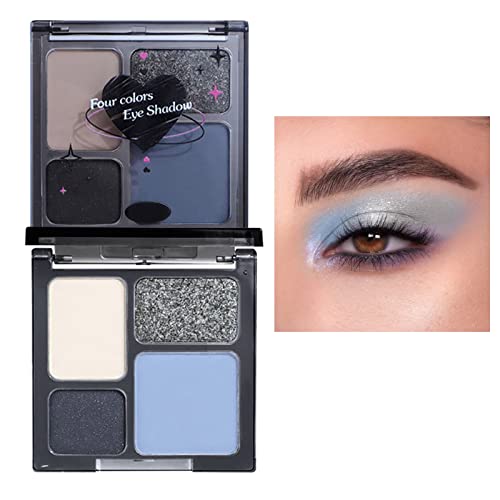 9 Farben Lidschatten, Smokey Eyes Liedschatenpalete, Eye Shadow Label Glitter Mini Eye Shadow Quad Plate Pearly Sweet Cool Dark Make-up Lidschatten Paletten von Yunyahe