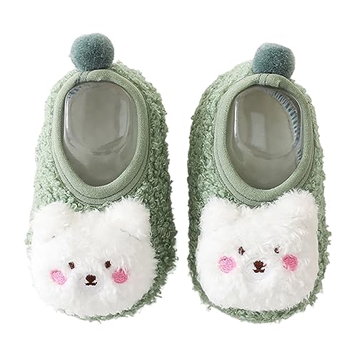 Barfußschuhe Baby Sockenschuhe Krabbelschuhe baby Weiche Sohlen-Wanderschuhe für Säuglinge und Kleinkinder für Jungen und Mädchen, Bodensocken, Kindersocken-Schuhe Schuhe Kinder (Mint Green, M) von Yunyahe