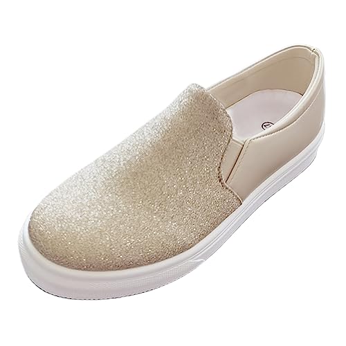Espadrilles für Damen Schuhe Damen Sommer Damen runde Zehen, elastisches Set, Fuß, Flacher Boden, Pailletten, einfache einfarbige, große Freizeitschuhe, einzelne Schuhe Simen Schuhe Damen (Gold, 41) Espadrilles für Damen Schuhe Damen Sommer Damen runde Zehen, elastisches Set, Fuß, Flacher Boden, Pailletten, einfache einfarbige, große Freizeitschuhe, einzelne Schuhe Simen Schuhe Damen (Gold, 41) von Yunyahe