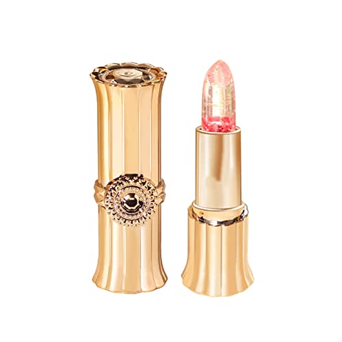 Lippenpflege Lip Balm Flowers Warm Change Lippenbalsam, langlebig, antihaftbeschichtet, verblasst nicht, feuchtigkeitsspendend, feuchtigkeitsspendend, Pigmentverfärbung, Lippenpflege (B, One Size) von Yunyahe