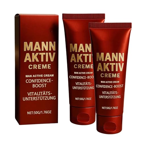 MANNAKTIV CREME, Professional Männer Vitalitätscreme, Männerpflegecreme, ntensiv Pflege für Energie & Frisch, Tiefenpflegende, fettende Pflegecreme gegen trockene und gerötete Haut (2pcs, A) von Yunyahe