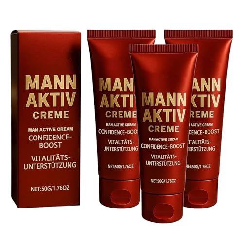 MANNAKTIV CREME, Professional Männer Vitalitätscreme, Männerpflegecreme, ntensiv Pflege für Energie & Frisch, Tiefenpflegende, fettende Pflegecreme gegen trockene und gerötete Haut (3pcs, A) von Yunyahe