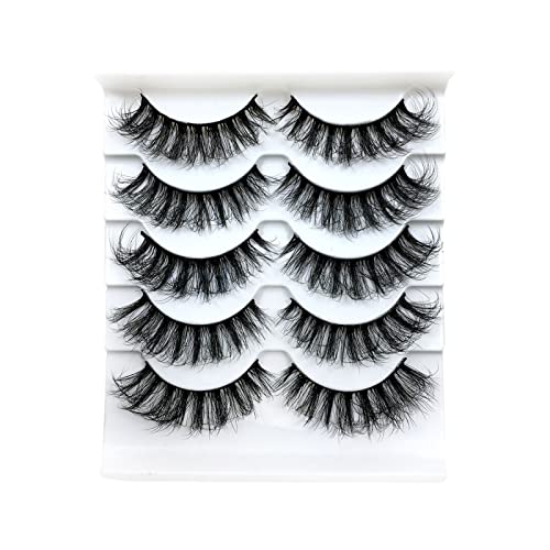 Manga Lashes Wimpern Extensions False Dramatic Volume Luxury Wispy Multipack Eye Lashes Eye Mink Pairs Faux 8D Mink Pack Wimpern Lashes Style 10 Lashes Eyeliner Glitzer Flüssig (I, One Size) von Yunyahe