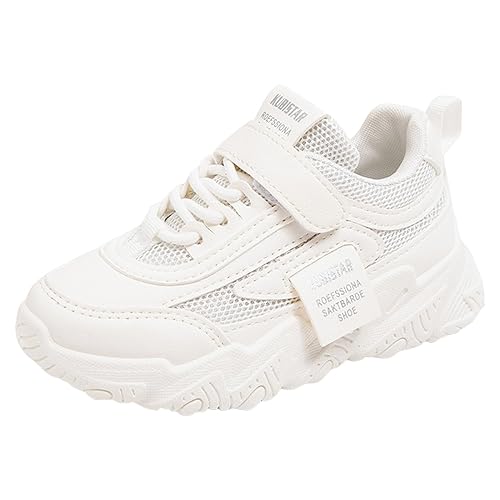 Turnschuhe Jungen, Sportschuhe Kinder, Leicht Atmungsaktiv Laufschuhe Outdoor Fitnessschuhe Sneaker Schuhe Hallenschuhe Basketballschuhe Walkingschuhe Jungenschuhe Unisex (T1-White, 35 Big Kids) von Yunyahe