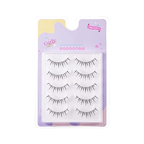 Wimpern Selbstklebende Wimpern Cluster Lashes Falsche Wimpern, natürliche, flauschige Katzenaugen-Wimpern, dicke Faux-Wimpern, Multipack, hoch imitierte Augenwimpern, Eyeliner Blau (A, One Size) von Yunyahe