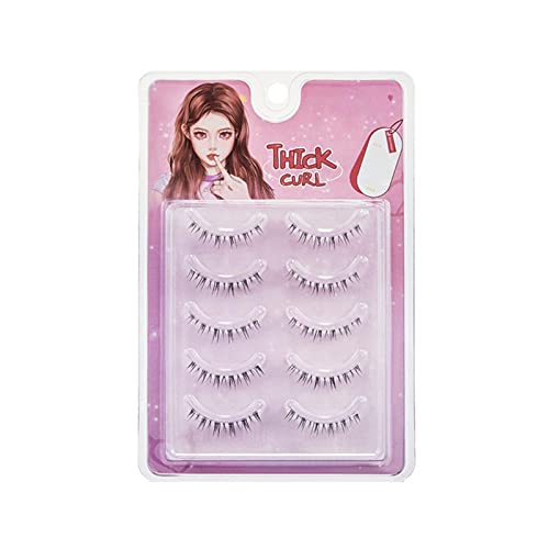 Wimpern Selbstklebende Wimpern Cluster Lashes Falsche Wimpern, natürliche, flauschige Katzenaugen-Wimpern, dicke Faux-Wimpern, Multipack, hoch imitierte Augenwimpern, Eyeliner Blau (B, One Size) von Yunyahe