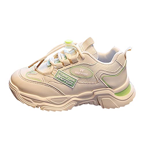 Yunyahe Barfussschuhe Kinder, Tennisschuhe Kinder, Kinder Professionelle Laufschuhe Sportschuhe Mode Atmungsaktiv Outdoor Sport Sneaker Turnschuhe für Jungen Mädchen mit Klettverschluss (B-Green, 34) von Yunyahe