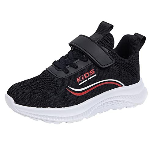 Yunyahe Unisex-Kinder Turnschuhe Mädchen Sportschuhe Leicht Atmungsaktiv Laufschuhe Outdoor Fitnessschuhe Sneaker Hallenschuhe (Black-1, 31.5) von Yunyahe