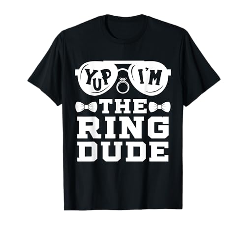 Lustiger Eheringträger für Kinder, Jungen, Mädchen T-Shirt Lustiger Eheringträger für Kinder, Jungen, Mädchen T-Shirt von Yup I'm the Ring Dude Funny Wedding Security Kids