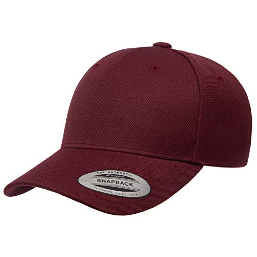 Yupoong Herren Yp Classics 5-Panel Premium Curved Visor Snapback Cap Verschluss, Kastanienbraun, Einheitsgröße Yupoong Herren Yp Classics 5-Panel Premium Curved Visor Snapback Cap Verschluss, Kastanienbraun, Einheitsgröße von Yupoong