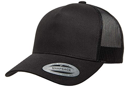 Yupoong Herren Yp Classics 5-Panel Retro Trucker Cap Hut, Schwarz, Einheitsgröße Yupoong Herren Yp Classics 5-Panel Retro Trucker Cap Hut, Schwarz, Einheitsgröße von Yupoong