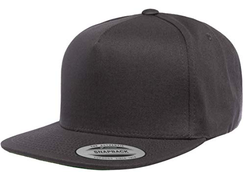 Yupoong Unisex Adult Classics 5-Panel Cotton Twill Snapback Cap Hat, Dark Grey, One Size US von Yupoong