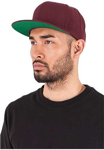 Yupoong Unisex Classic Snapback Cap Kappe, maroon, Einheitsgröße von Flexfit