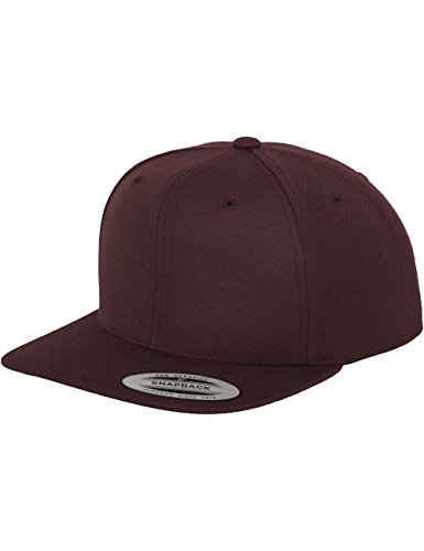 Yupoong Unisex Classic Snapback Cap Kappe, maroon, Einheitsgröße von Flexfit