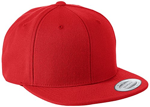 Yupoong Unisex Classic Snapback Cap Kappe, red, Einheitsgröße von Flexfit