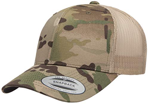 Yupoong Unisex Yp Classics Multicam Retro Trucker Cap Verschluss, Khaki, Einheitsgröße von Yupoong