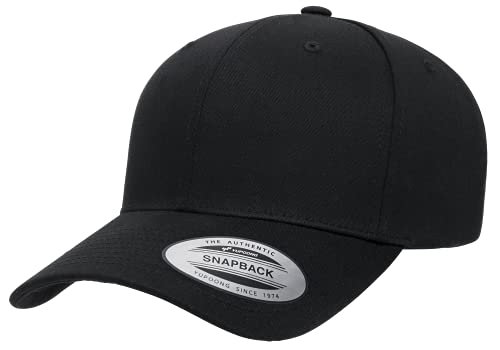 Yupoong Unisex-Erwachsene Yp Classics Retro Snapback Cap Verschluss, Schwarz, Einheitsgröße von Yupoong