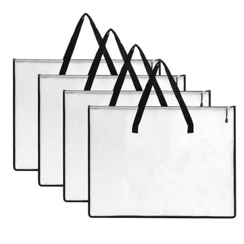 Yurhuit 4 Stück 19 X 25 Kunstportfoliotaschen, Portfolio-Ordner für Kunstwerke, Poster Aufbewahrungstasche mit Reißverschluss und Griffnetz Yurhuit 4 Stück 19 X 25 Kunstportfoliotaschen, Portfolio-Ordner für Kunstwerke, Poster Aufbewahrungstasche mit Reißverschluss und Griffnetz von Yurhuit