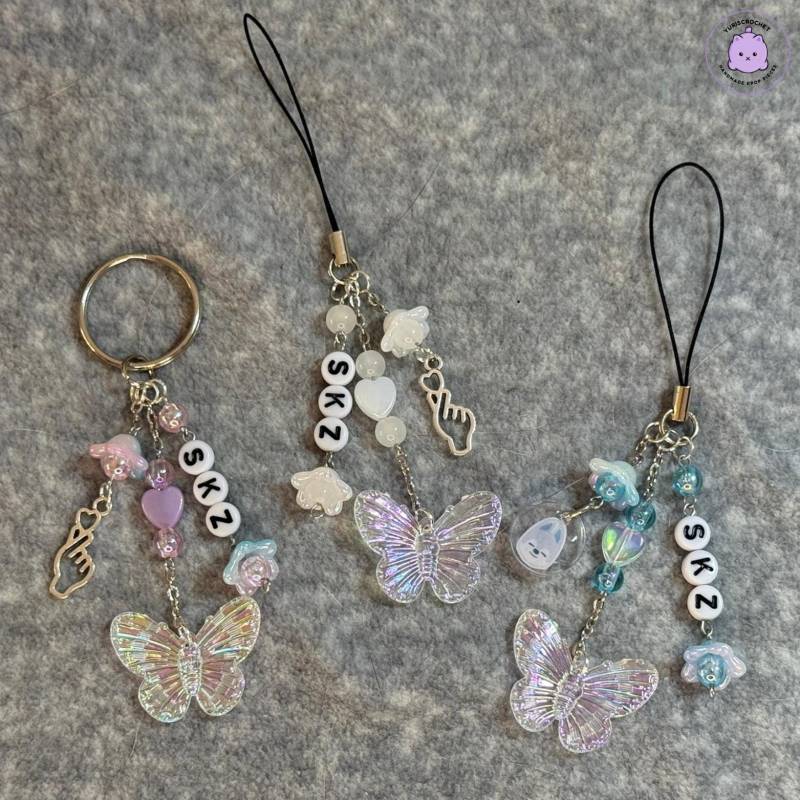 stray Kids Schlüsselanhänger Mit Schmetterling Charm von YurisCrochet