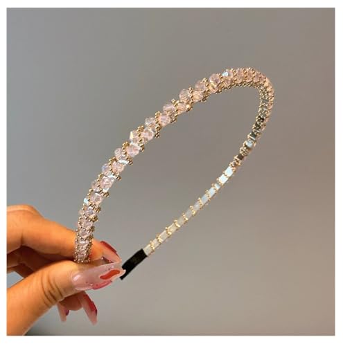 Strass Stirnbänder Haarreifen mit Kristall Modisches Kristall-Haarband Glänzende Haarschmuck Haarband Braut Hochzeit Tiara Krone Party Hochzeit Glitzer Haar-Accessoires für Frauen und Mädchen Rosa von Yurosiay