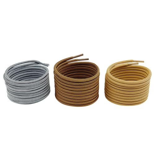 Yurosiay 3 Paar Wanderschuhe Schnürsenkel Round Ersatz Schuhbänder Zweifarbig Gestreift Kreativ Shoelaces 5MM Breite Reißfeste Erwachsene Kinder Sneakers Sportschuhe Laufschuhe Schnuersenkel 80cm von Yurosiay
