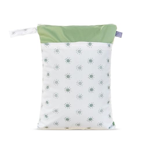 Yurosiay 30 * 40cm wasserdichte Wetbag Wickeltasche Stoffwindeltaschen Waschbarer Nassbeutel Organiser mit Reißverschluss Wiederverwendbare Windeltasche für Baby Kleinkind Unterwegs Reisen 33# von Yurosiay