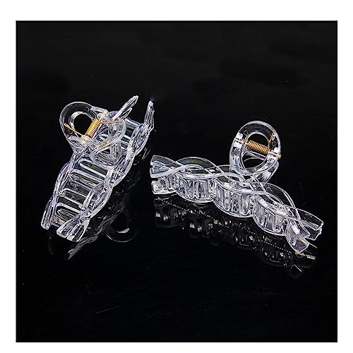 Yurosiay 4 Stück Transparente Haarspange Damen DIY Haarspangen Zubehör Kleiner Transparenter Gewellte Haarclips Vintage Rutschfeste Haarspangen DIY Haarklammern Klar für Frauen Mädchen 3# von Yurosiay