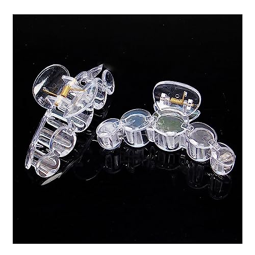 Yurosiay 4 Stück Transparente Haarspange Damen DIY Haarspangen Zubehör Kleiner Transparenter Kreisform Haarclips Rutschfeste Haarspangen DIY Haarklammern Klar für Frauen Mädchen 4# von Yurosiay