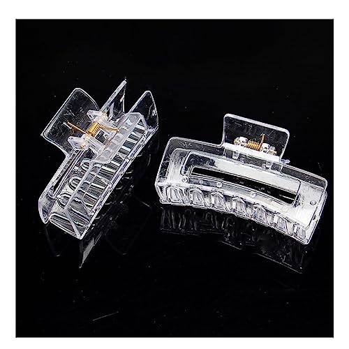 Yurosiay 4 Stück Transparente Haarspange Damen DIY Haarspangen Zubehör Kleiner Transparenter Quadratischer Haarclips Rutschfeste Haarspangen DIY Haarklammern Klar für Frauen Mädchen 1# von Yurosiay