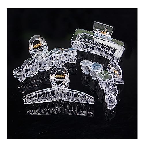 Yurosiay 8 Stück Transparente Haarspange Damen DIY Haarspangen Zubehör Kleiner Transparenter Haarclips Acryl Rutschfeste Haarspangen DIY Haarklammern Klar für Frauen Mädchen 4 Stile 5# von Yurosiay