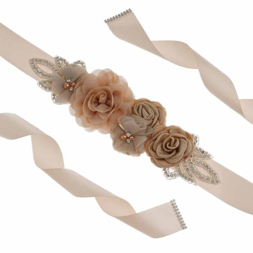 Yurosiay Blumen Brautgürtel Satin Taillengürtel Damen Glitzer Kristall Strass Hochzeitskleid Gürtel Rosen Hochzeit Gürtel Schmuckgürtel Blume Gürtel für Ballkleid Abendkleider 270cm Khaki Yurosiay Blumen Brautgürtel Satin Taillengürtel Damen Glitzer Kristall Strass Hochzeitskleid Gürtel Rosen Hochzeit Gürtel Schmuckgürtel Blume Gürtel für Ballkleid Abendkleider 270cm Khaki von Yurosiay