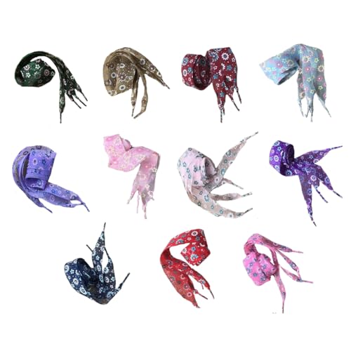 Yurosiay Chiffon Schnürsenkel 11 Paar Bedruckte Schnürsenkel 25mm Breite Transparent Organza Schuhbänder Flach Ribbon Schnürsenkel Bunt Blumendruck Schnürsenkel Esatz Schuhbänder Mädchen 130cm von Yurosiay