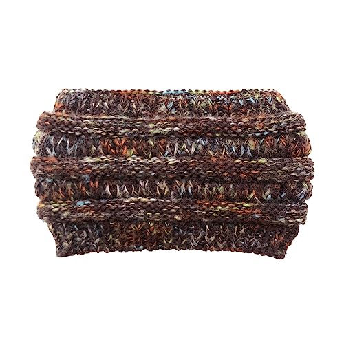 Yurosiay Damen Winter Stirnband Bunt Gestrickte Stirnband Verdicken Fleece Haarband Weiche Elastische Kopfband Breit Damen Wärmer Strick Stirnband Strick Headwrap für Frauen Mädchen Kaffee von Yurosiay