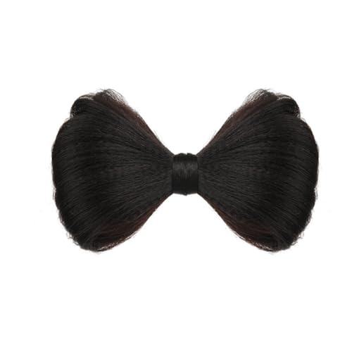 Yurosiay Haarteil Schleife mit Haarnadel Dutt Haarteil Bun Flauschig Süß Hochsteckfrisur Haarband Haarschmuck für Demen Mädchen Hair Tinsel Party Festival Deko Geschenke Schwarz Braun von Yurosiay