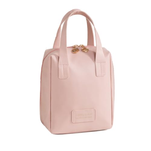 Yurosiay Handtasche Kosmetiktasche wasserdichte PU Ledertasche tragbare Toilettentasche Make-up-Aufnahmebox für den täglichen Gebrauch oder für Reisen Make-up-Finishing-Tasche für Damen Rosa von Yurosiay