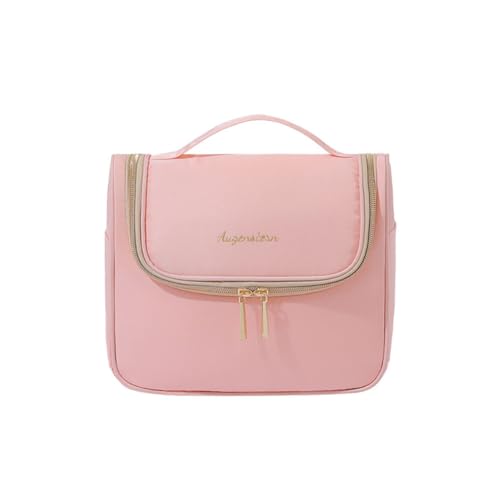 Yurosiay Kosmetiktasche Reise-Toilettenbeutel Damen Hänge-Toilettenbeutel mit Griff Hängende wasserdichte Tasche, Damen-Kosmetik-Organisator für Reisen Camping-Kosmetik-Toilettenartikel Hellrosa von Yurosiay