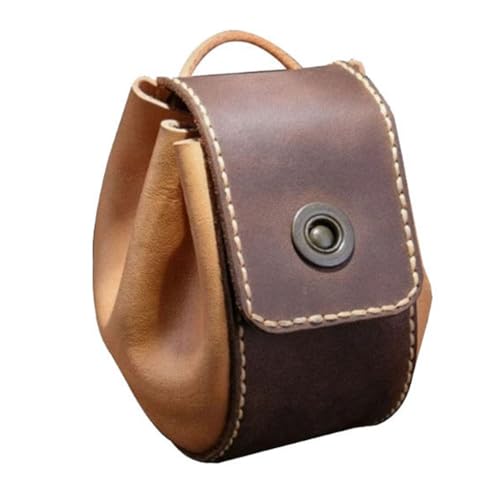 Yurosiay Leder Würfelbeutel Kordelzug Klein Würfeltasche Vintage PU Leder Würfel Tasche Leder Gürteltasche Würfel Tragbare Würfel Aufbewahrungstasche Mittelalterliche Leder Geldbörse Braun von Yurosiay