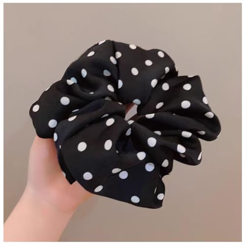 Yurosiay Leopard Haarband Aus elastischem Stoff Buntes Leopard Pferdeschwanz-Halter Haarschmuck für Damen Schwarz von Yurosiay