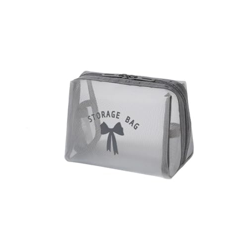 Yurosiay Transparente Netz-Kosmetiktasche mit Reißverschluss Kleine Netz-Zip-Tasche Netz-Duschbeutel Leichter transparenter Netz-Organisator für Frauen Männer Reisen Camping Büro Schwarz von Yurosiay
