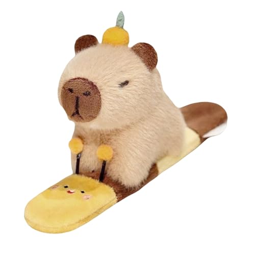 Yurosuis Tier Klapparmbänder Für Kinder,Capybara Plüsch Spielzeug Armband | Weiches Wackelndes Tier Armband Spielzeug - Für Kinder Mädchen Teenager Reisen Schule Täglich Abschluss Feiertag Geburtstag von Yurosuis