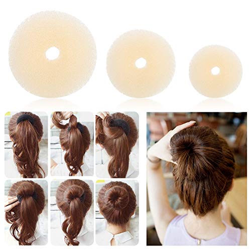 Yusat 3PCS Damen Haarschmuck Friseurwerkzeuge Donuts Dish Haar Kopfbedeckung Disk Haargummis von Yusat
